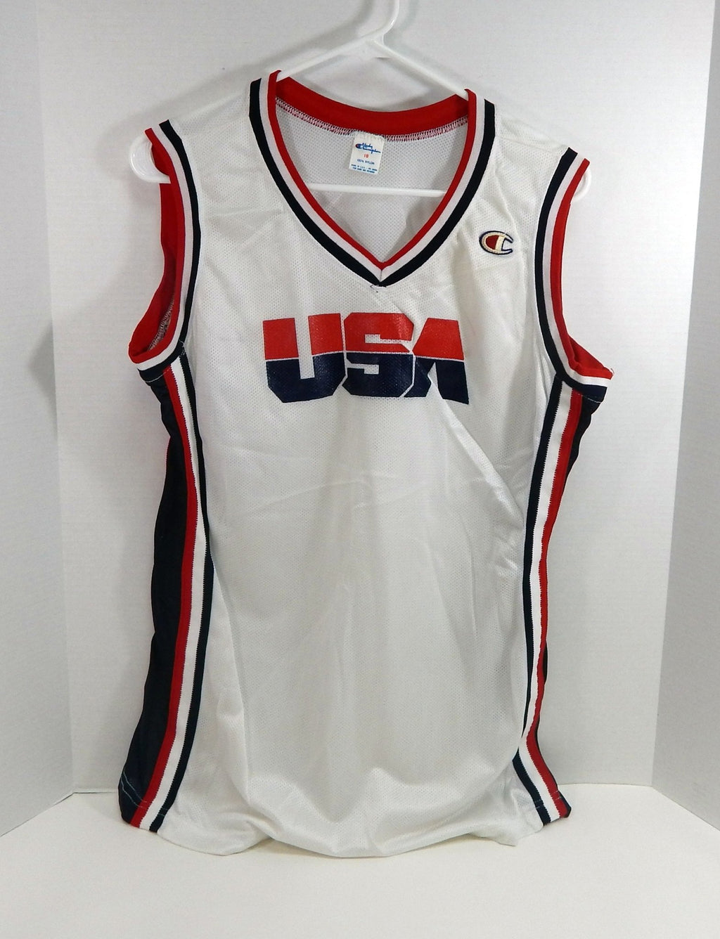 1990s Team USA Basketball Game Issued White Jersey 18 DP51439 - DP51439
