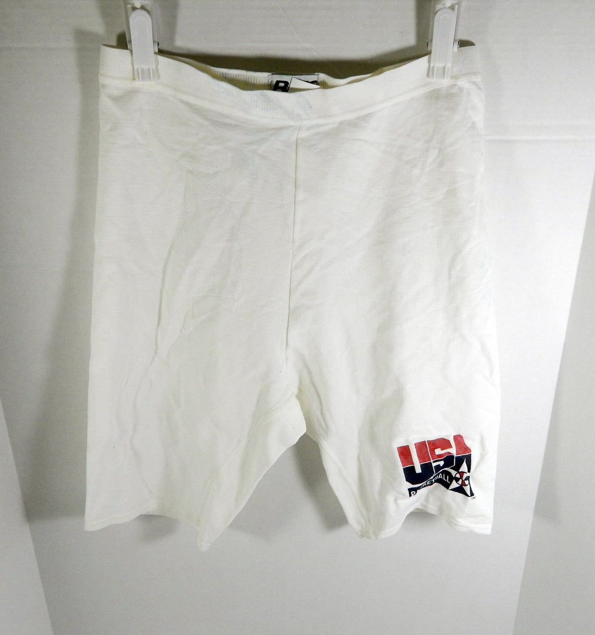 1990s Team USA Basketball Team Issued White Training Shorts XL DP57185 - DP57185