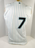 1993-02 Florida Marlins #37 Game Issued White Jersey Vest Numbers Stripped 46 5 - DP14205