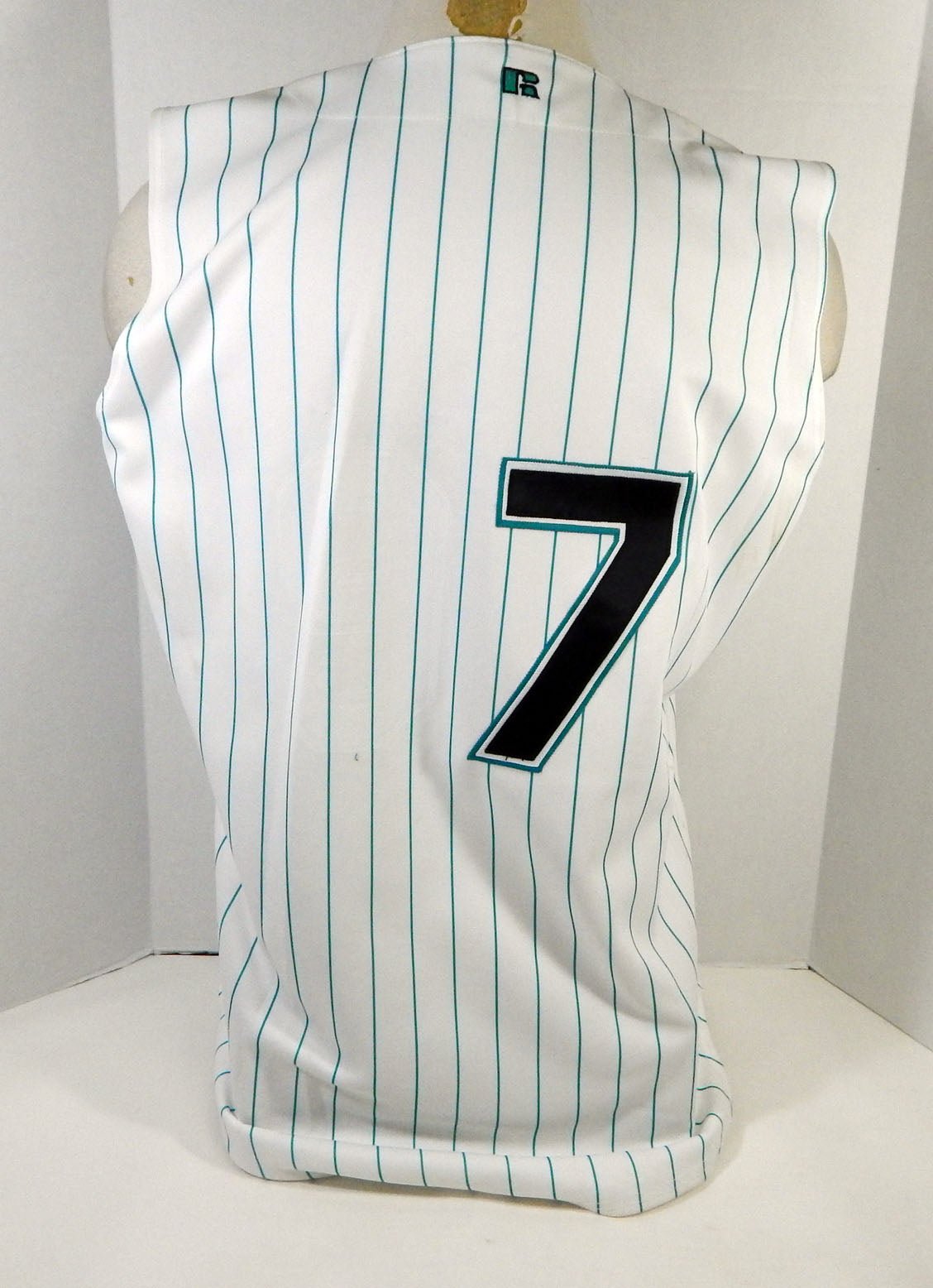1993-02 Florida Marlins #37 Game Issued White Jersey Vest Numbers Stripped 46 5 - DP14205