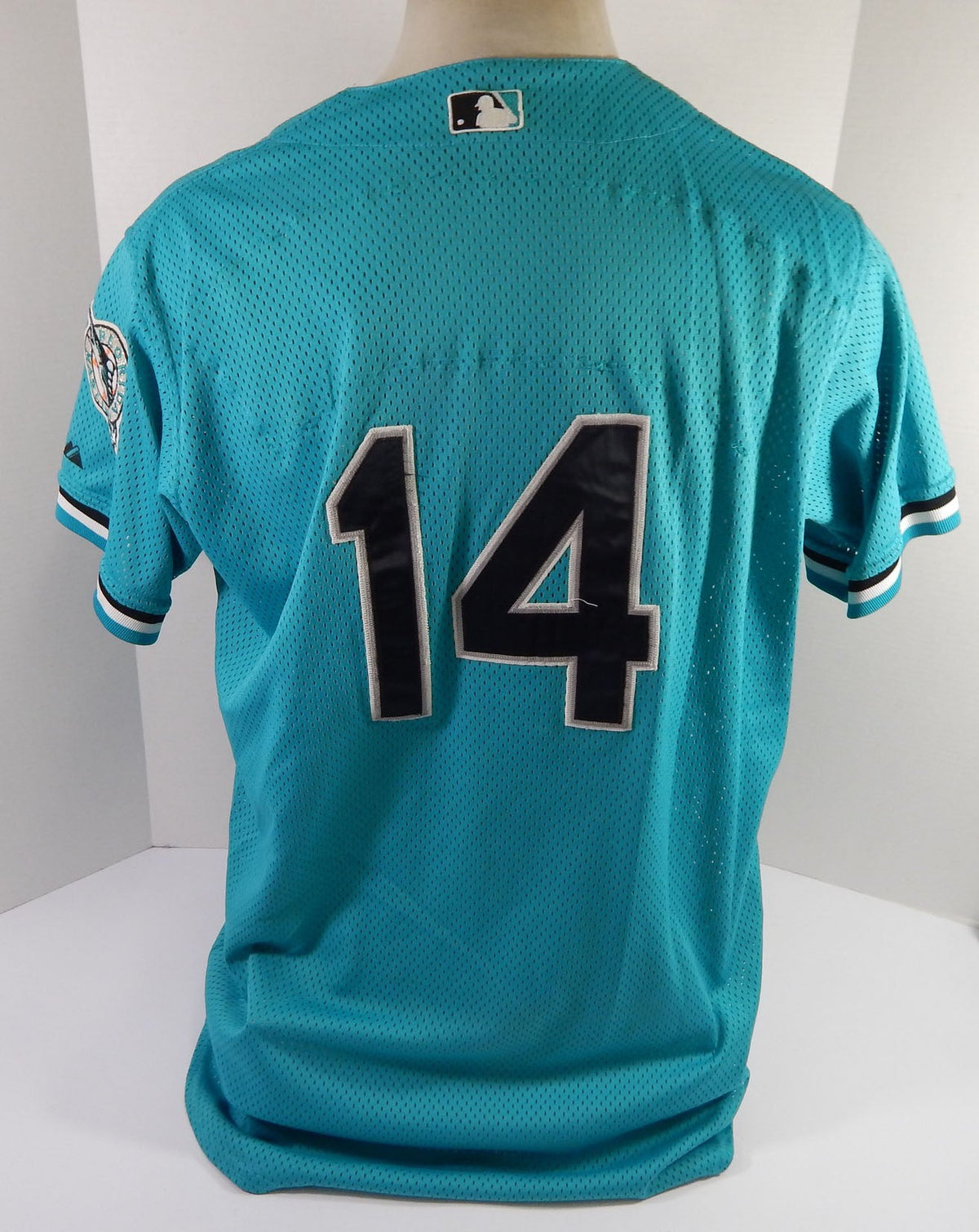 1994-02 Florida Marlins #14 Game Used Blue Jersey DP58955 - DP58955