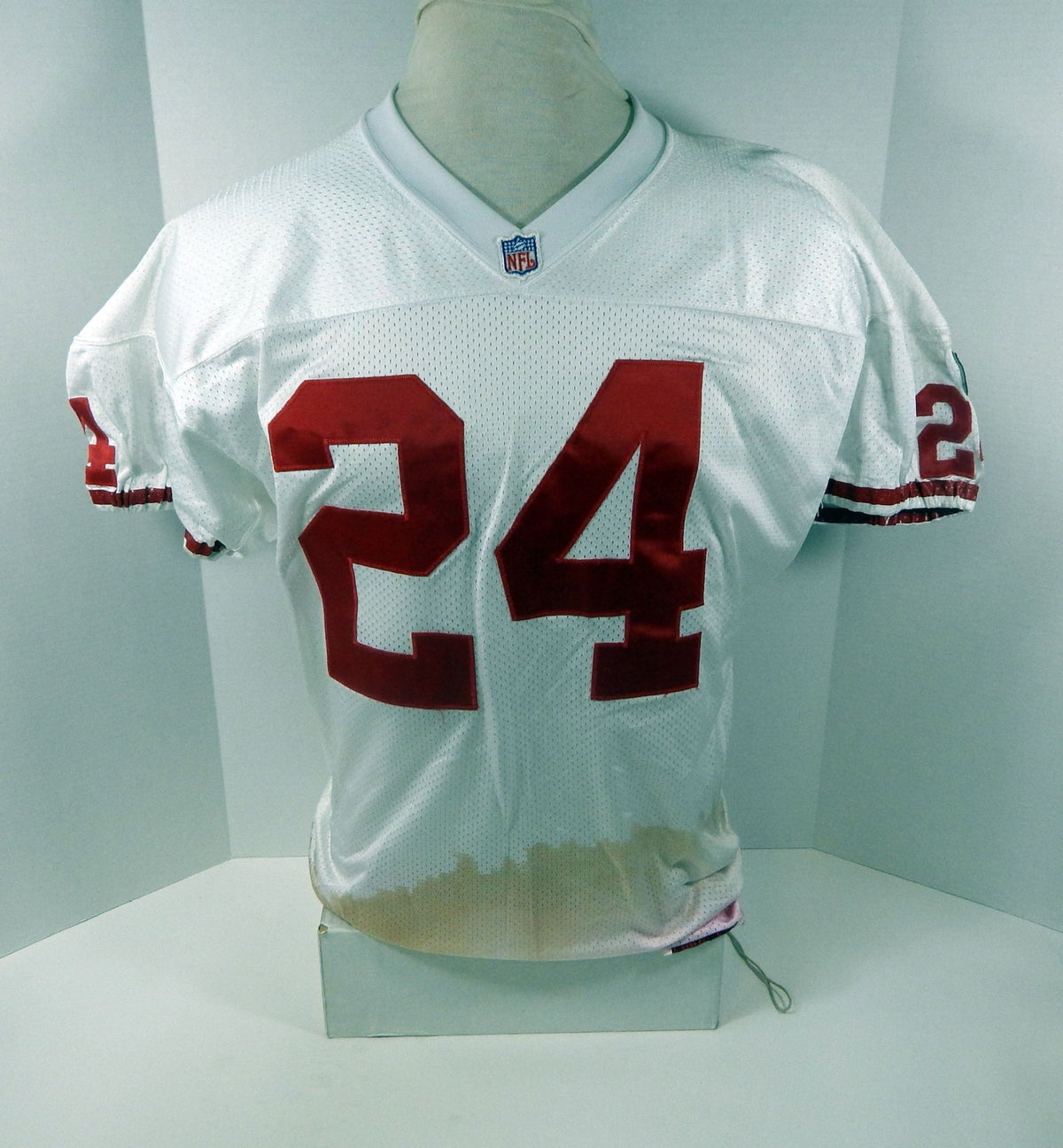 1995 San Francisco 49ers Jamal Willis #24 Game Issued White Jersey 44 DP30191 - DP30191