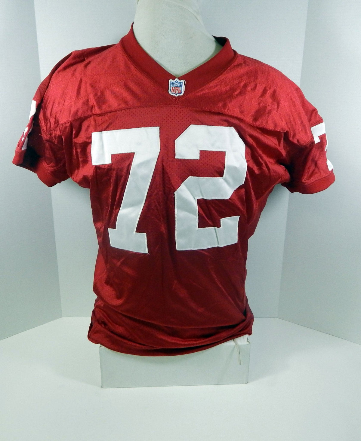 1995 San Francisco 49ers Oliver Barnett #72 Game Issued Red Jersey 50 DP30174 - DP30174