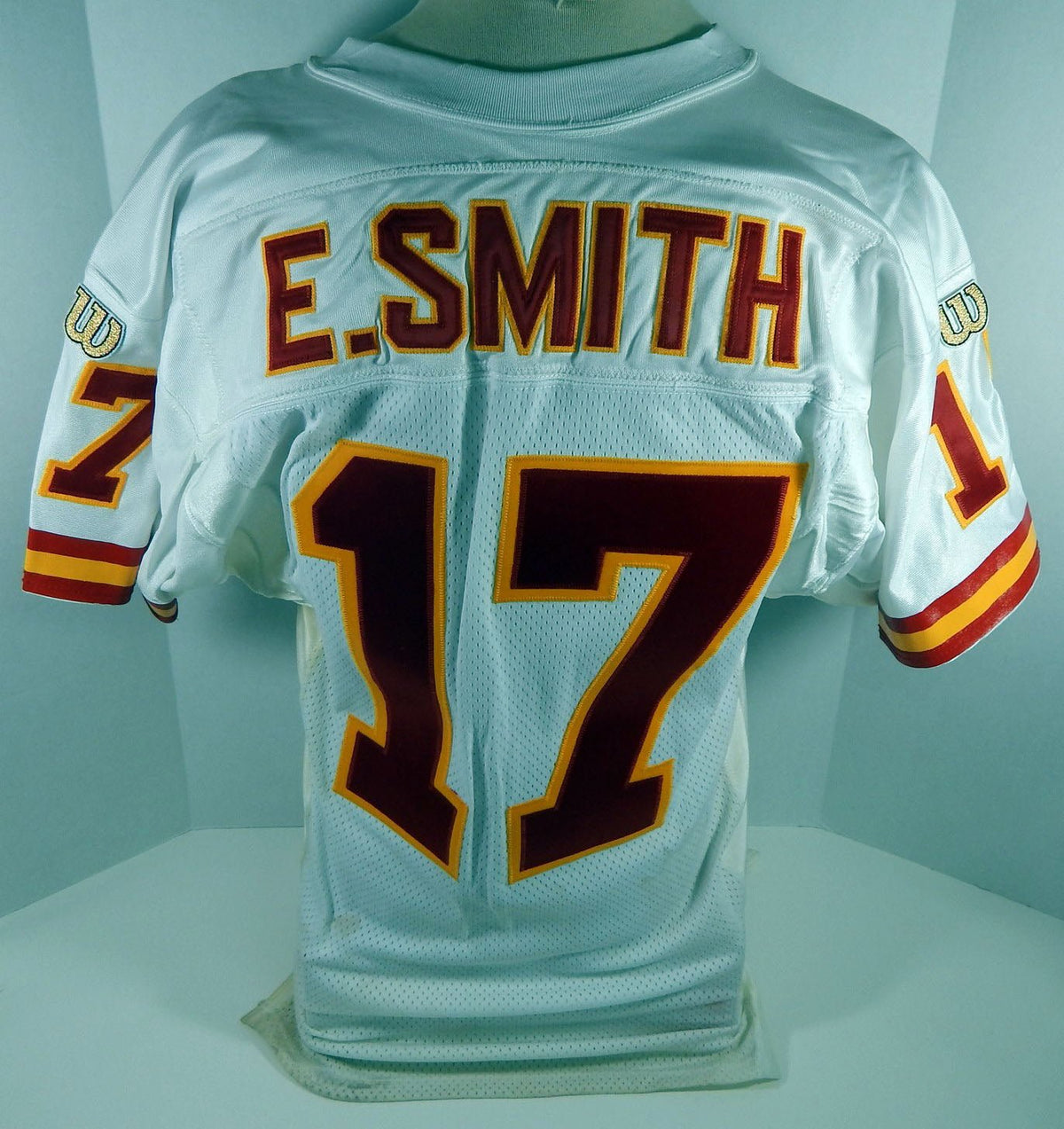 1996 Kansas City Chiefs E Smith #17 Game Issued White Jersey 42 DP16386 - DP16386