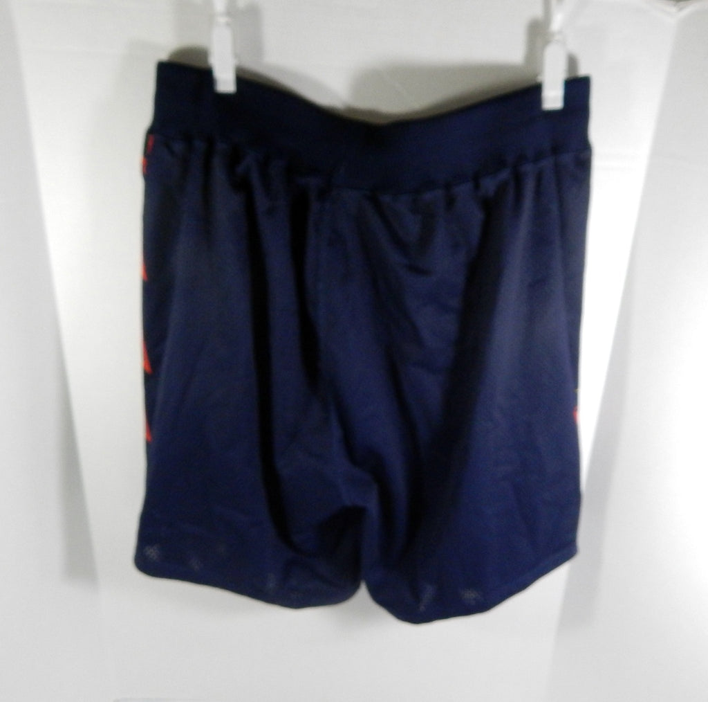 1997-98 Golden State Warriors #43 Game Used Navy Shorts Lightning Bolt 40 73 - DP57173