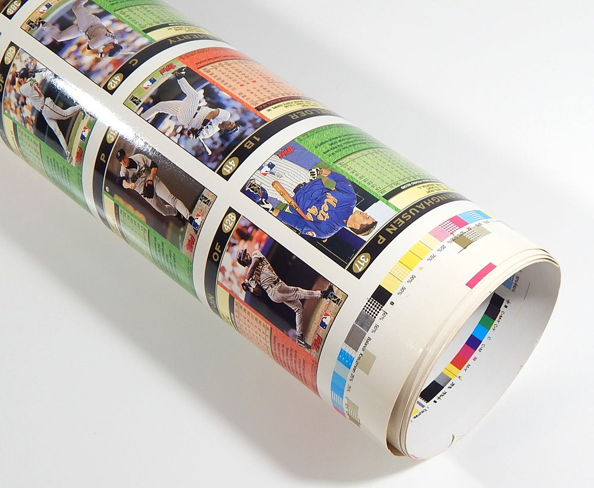 # 1997 Topps Baseball Uncut Sheet Rolled In Tube (110 Cards) Fielder Strawberry - DJ077030