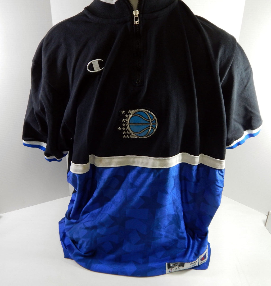 1998-99 Orlando Magic Danny Schaves #24 Game Used Black Blue Shooting Shirt 4 - DP61154