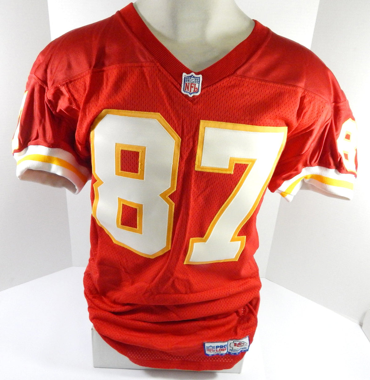 1998 Kansas City Chiefs #87 Game Used Red Jersey 44 DP51843 - DP51843