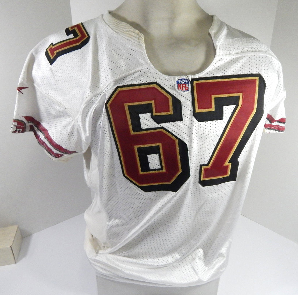 1998 San Francisco 49ers #67 Game Issued White Jersey 52 DP56860 - DP56860