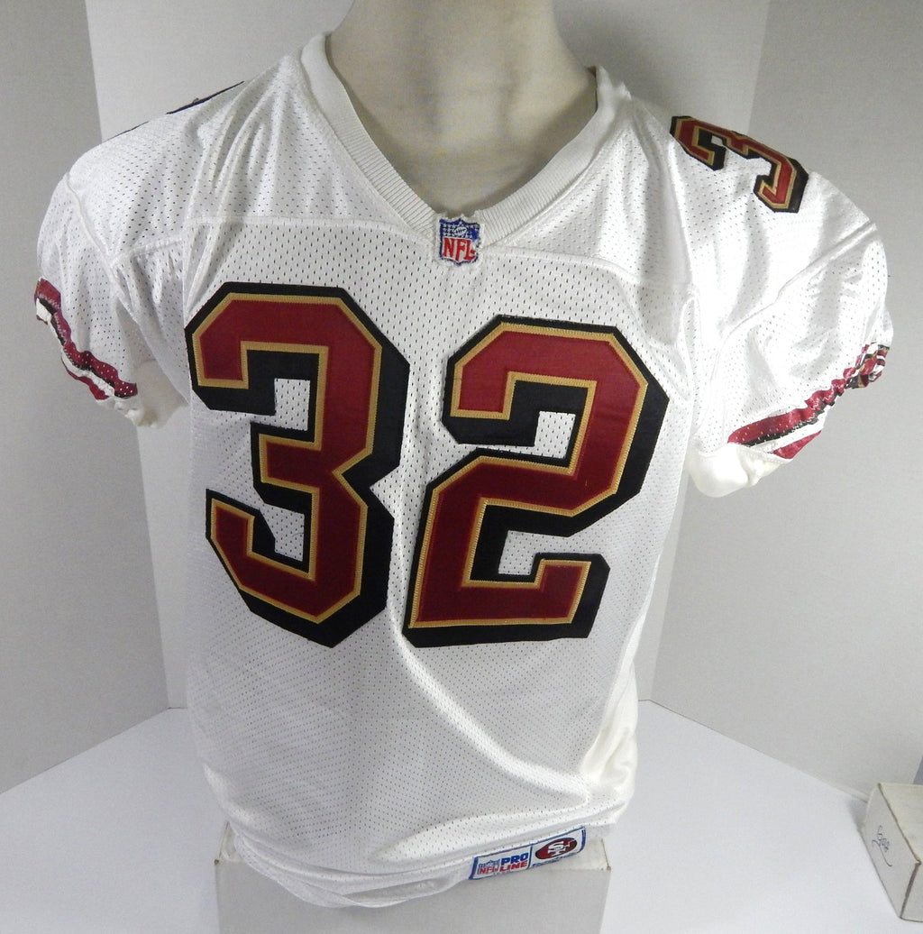 1998 San Francisco 49ers Chuck Levy #32 Game Used White Jersey 48 DP56866 - DP56866