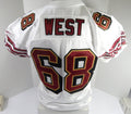 1998 San Francisco 49ers Derek West #68 Game Issued White Jersey 50 DP56862 - DP56862