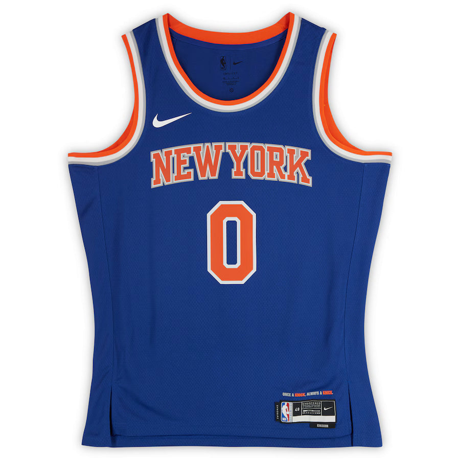 Donte DiVincenzo #0 New York Knicks Nike Swingman Icon Ed. Blue Jersey 48 L Pic2