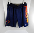 2000-01 Golden State Warriors Game Issued Navy Shorts Lightning Bolt 40 DP57174 - DP57174