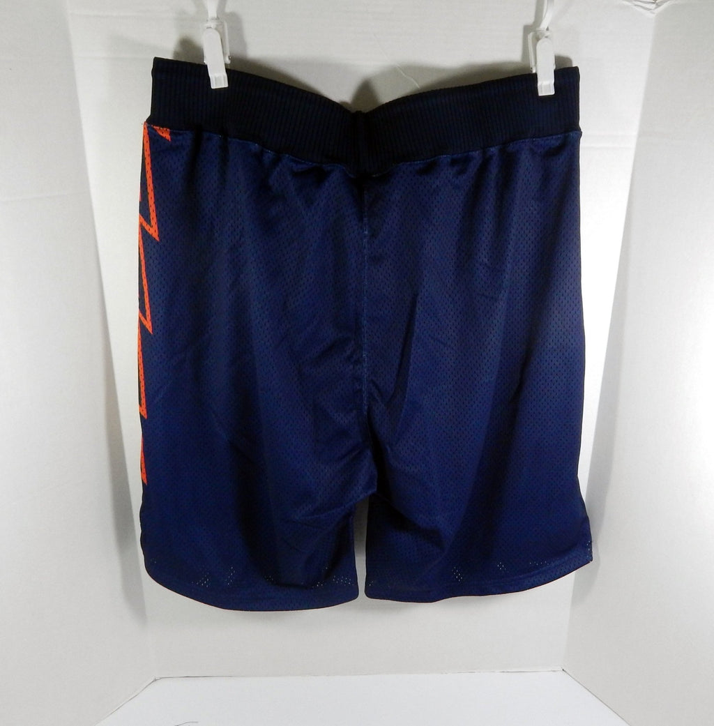 2000-01 Golden State Warriors Game Issued Navy Shorts Lightning Bolt 40 DP57174 - DP57174