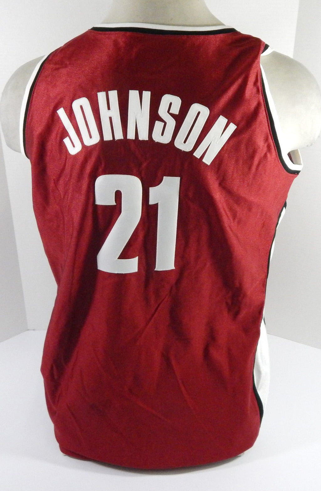 2000s Alabama Crimson Tide Bama Johnson #21 Game Used Red Crimson Jersey 46 6 - DP56719