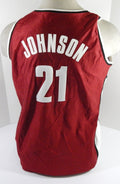 2000s Alabama Crimson Tide Bama Johnson #21 Game Used Red Crimson Jersey 46 6 - DP56719