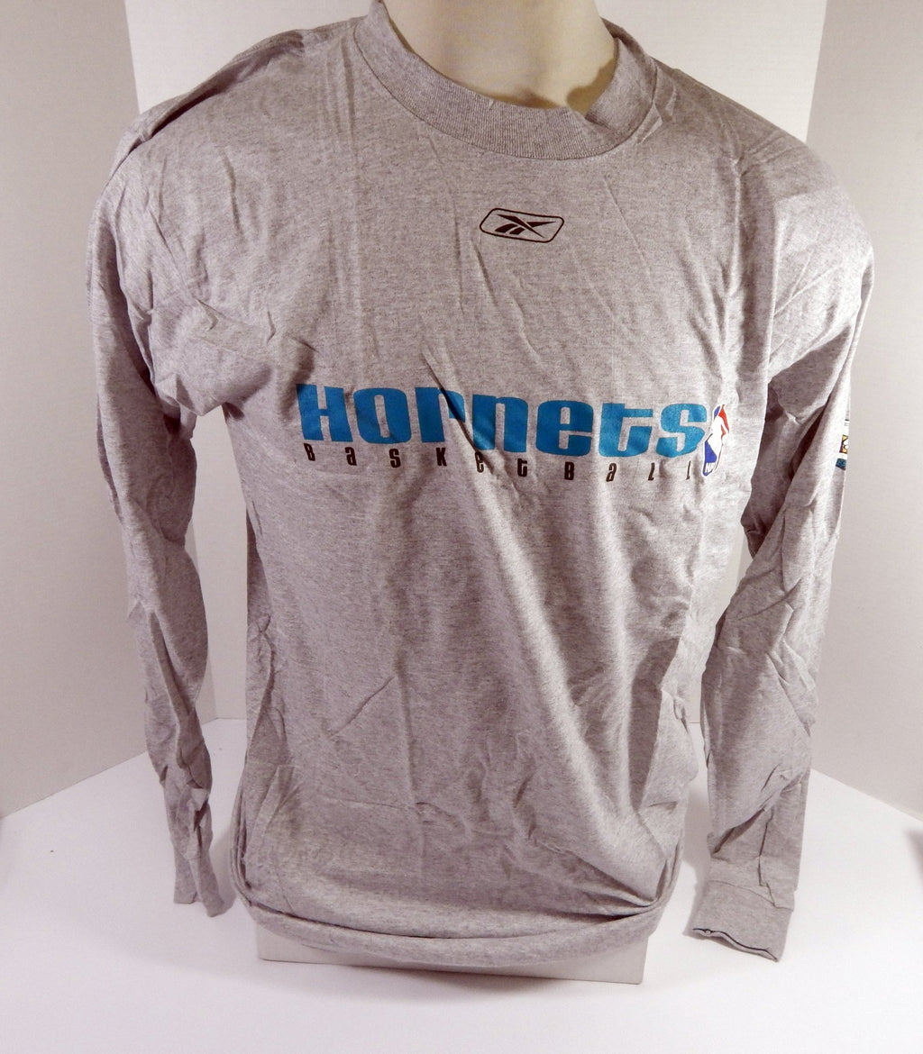 2000s Charlotte Hornets Team Issued Grey Longsleeve Shirt M DP61980 - DP61980