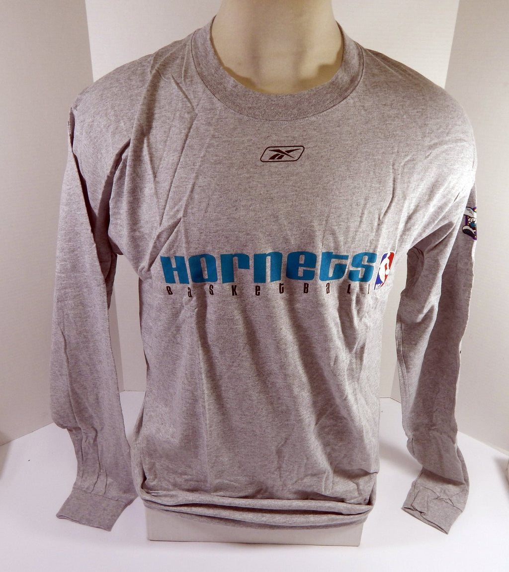 2000s Charlotte Hornets Team Issued Grey Longsleeve Shirt M DP61994 - DP61994