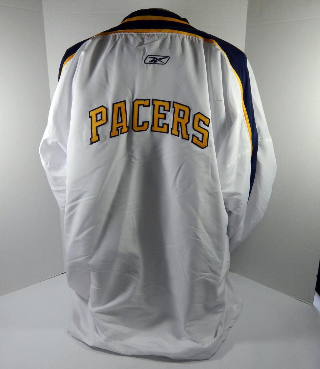 2000s Indiana Pacers Game Issued White Warm Up Jacket 54 DP59637 - DP59637