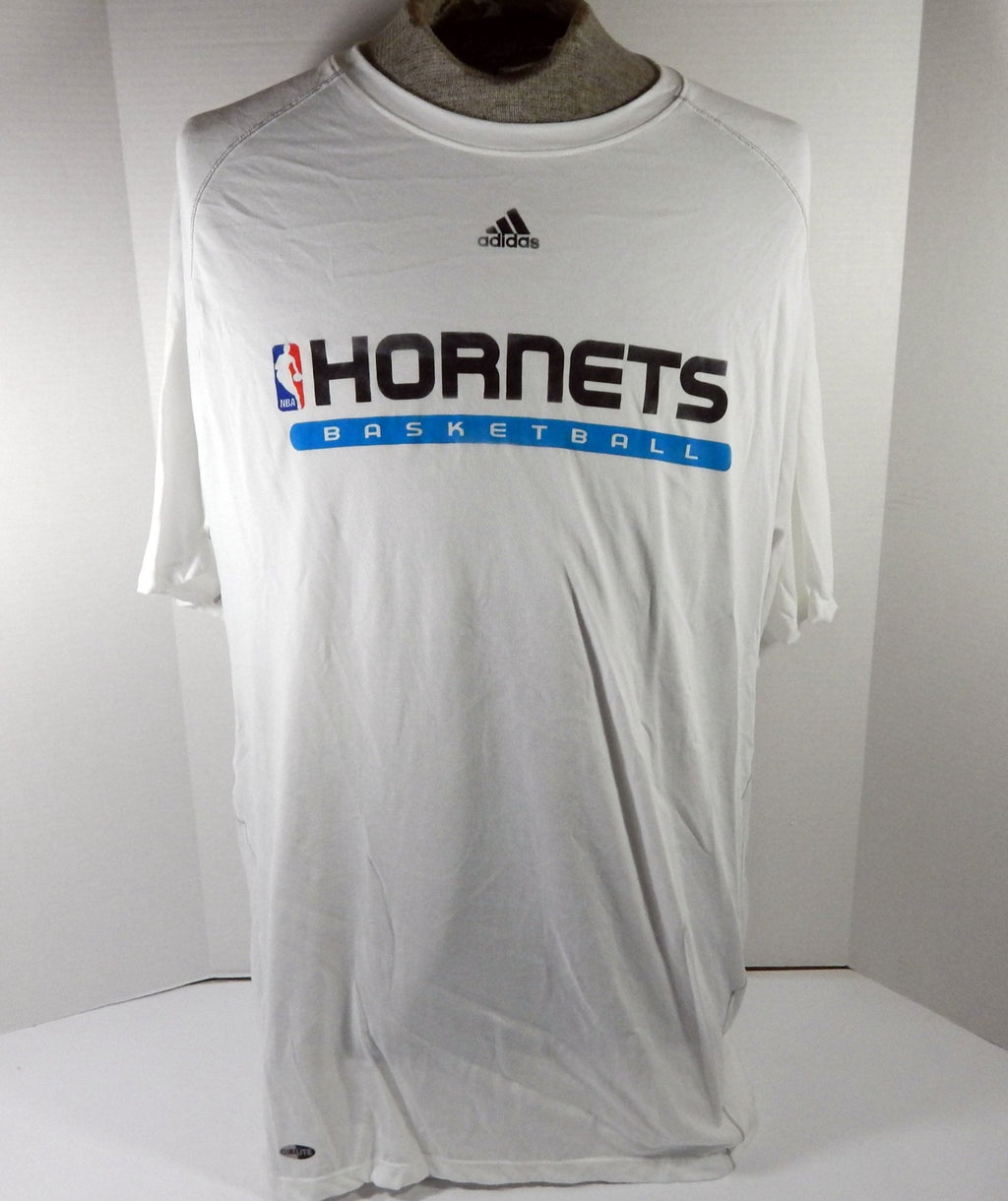 2000s New Orleans Hornets Team Issued White Training Shirt 2XL DP59535 - DP59535