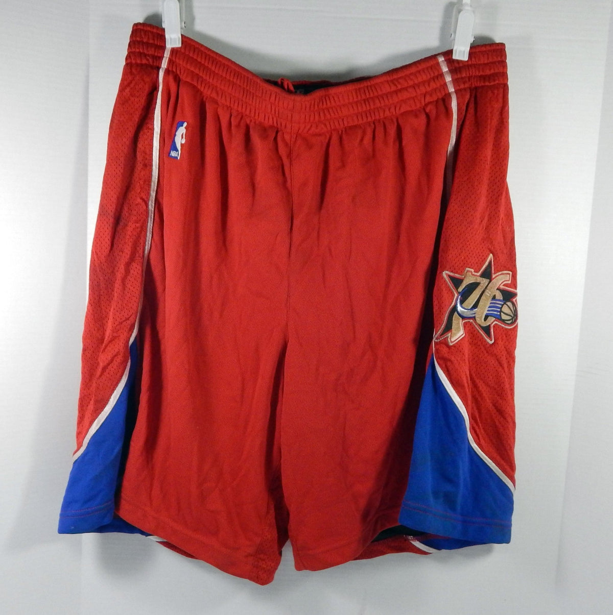 2000s Philadelphia 76ers Game Issued Red Shorts 46 DP58094 - DP58094