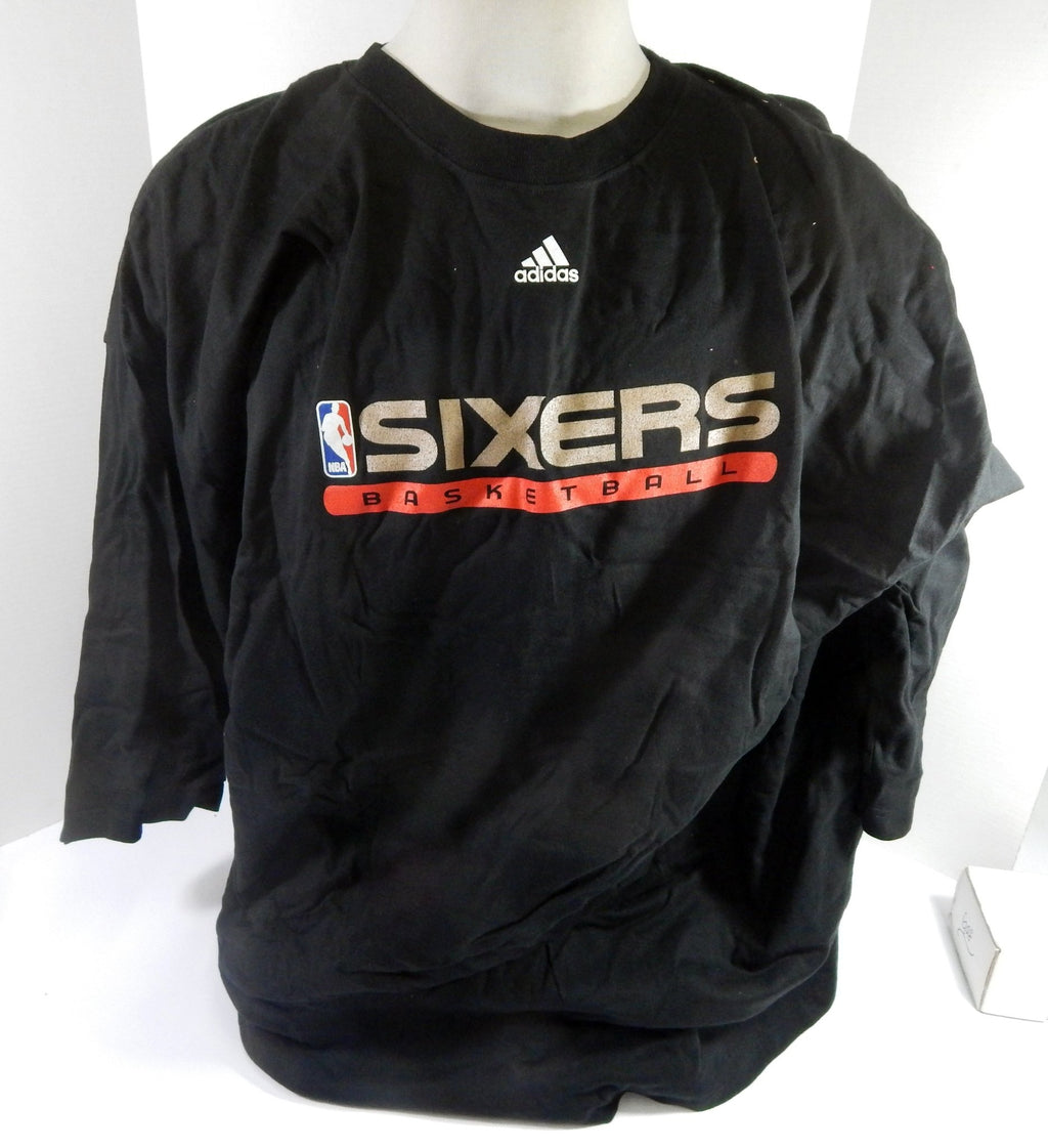2000s Philadelphia 76ers TeamIssued Black Training Shirt 4XL DP62071 - DP62071