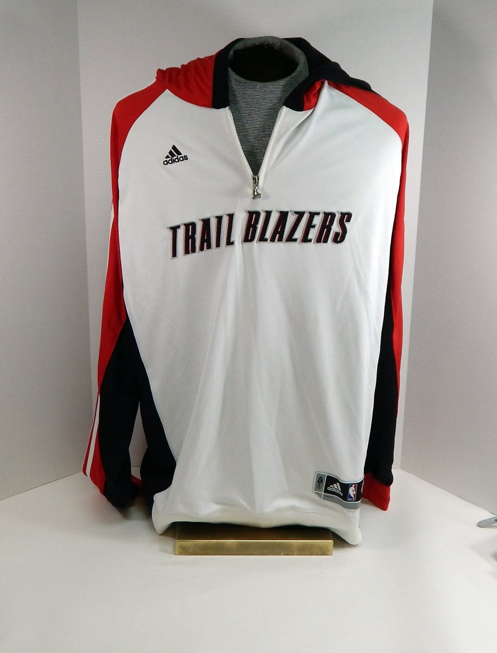 2000s Portland Trailblazers Game Issued White Shooting Shirt L DP51318 - DP51318