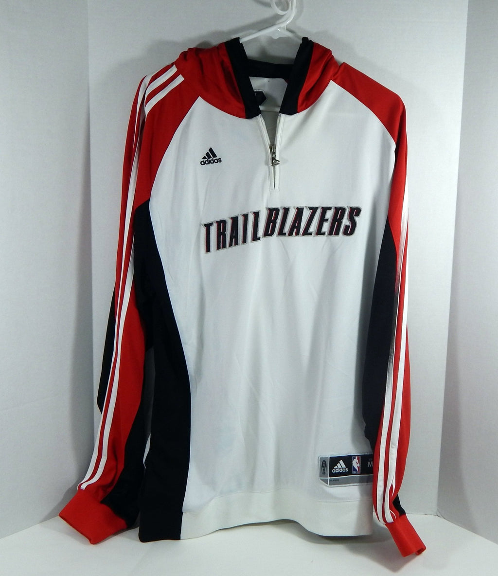 2000s Portland Trailblazers Game Issued White Warm Up Jacket M DP51224 - DP51224