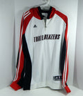2000s Portland Trailblazers Game Issued White Warm Up Jacket M DP51224 - DP51224