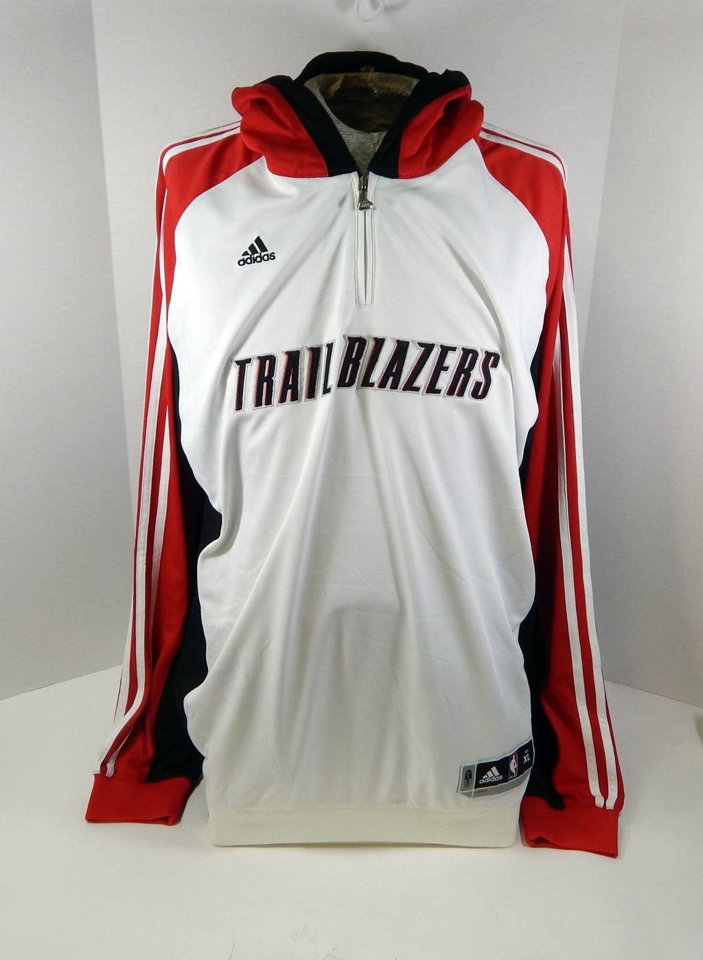 2000s Portland Trailblazers Game Issued White Warm Up Zip Jacket XL DP50746 - DP50746