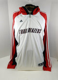 2000s Portland Trailblazers Game Issued White Warm Up Zip Jacket XL DP50746 - DP50746