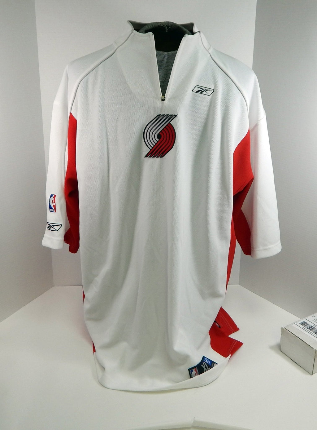 2000s Portland Trailblazers GameIssued White Shooting Shirt XL DP51263 - DP51263