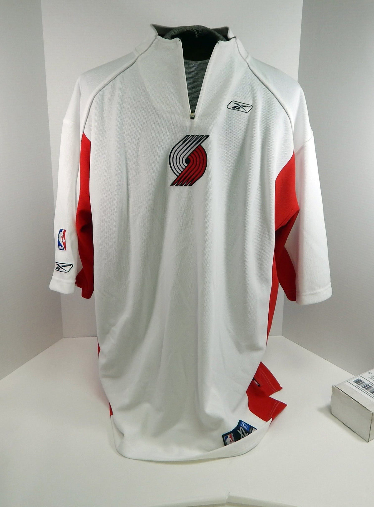 2000s Portland Trailblazers GameIssued White Shooting Shirt XL DP51263 - DP51263