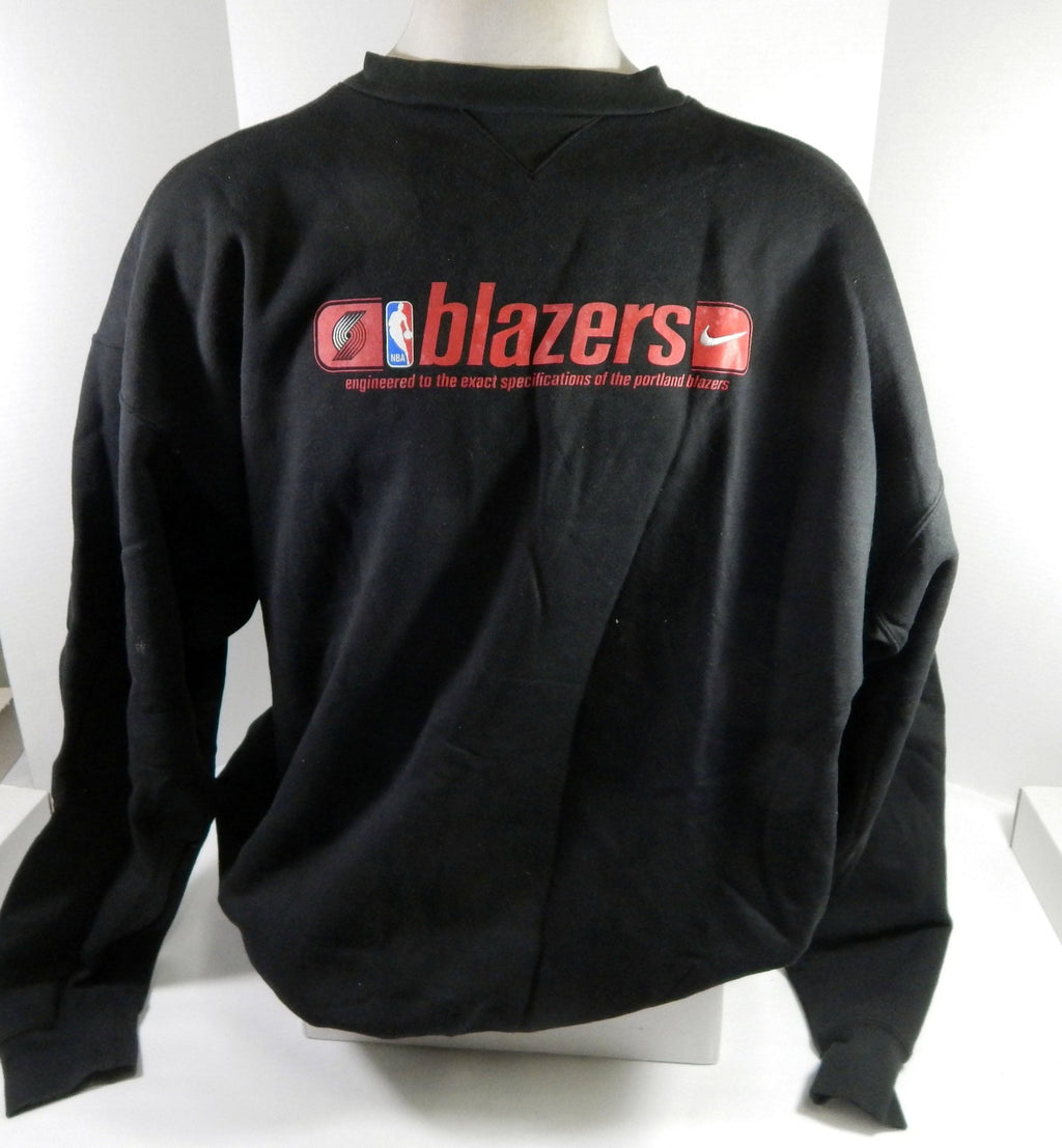 2000s Portland Trailblazers Team Issued Black Crewneck Sweatshirt 3XLT DP62355 - DP62355