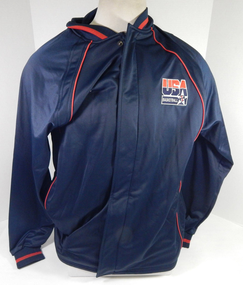 2000s Team USA Basketball Game Issued Navy Warmup Jacket LT DP58577 - DP58577