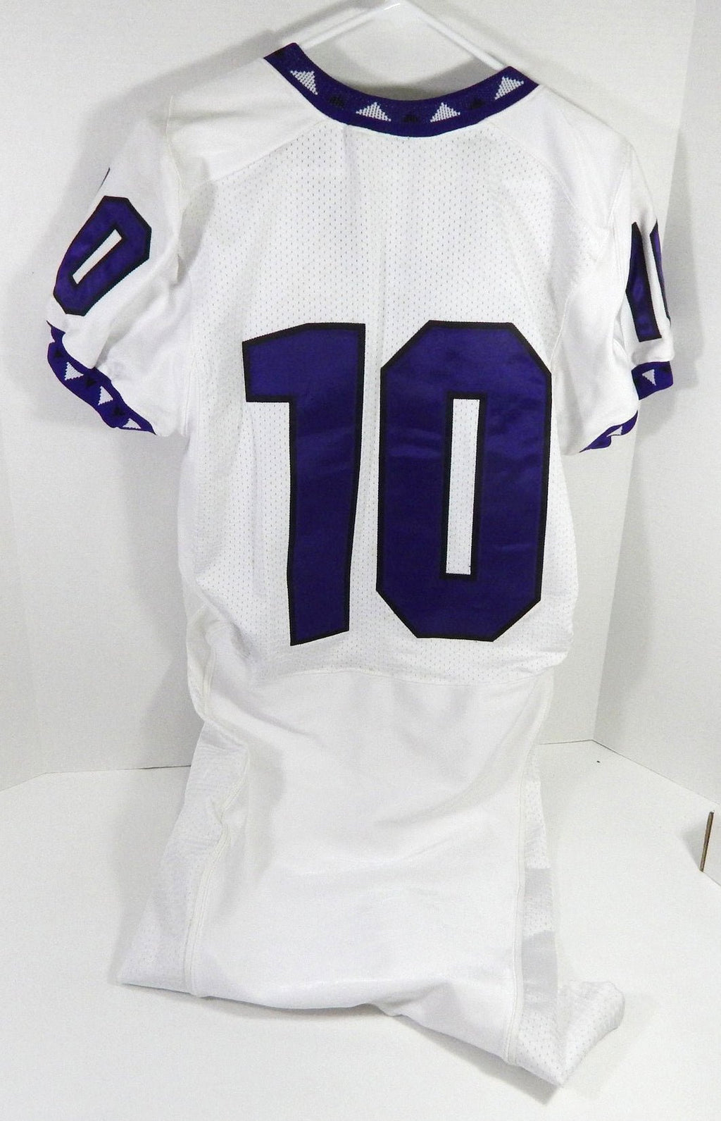 2000s Texas Christian TCU Horned Frogs #10 Game Used White Jersey NP R M 09 - DP58809