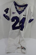 2000s Texas Christian TCU Horned Frogs #24 Game Used White Jersey NP Rem L 24 - DP59124