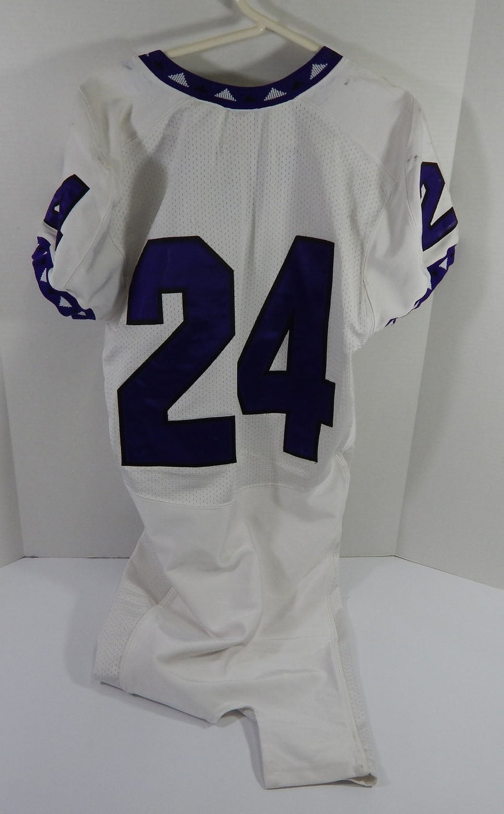 2000s Texas Christian TCU Horned Frogs #24 Game Used White Jersey NP Rem L 24 - DP59124