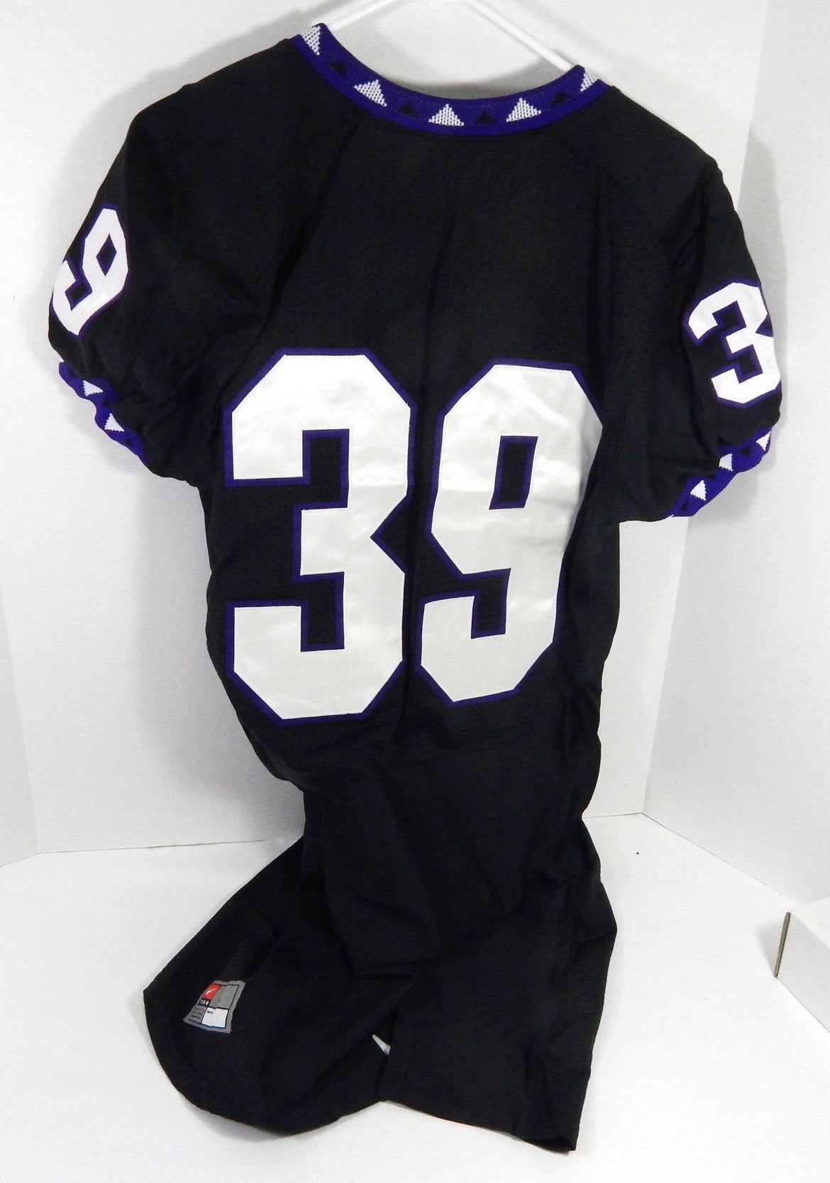 2000s Texas Christian TCU Horned Frogs #39 Game Used Black Jersey NP Rem L 3 - DP58803