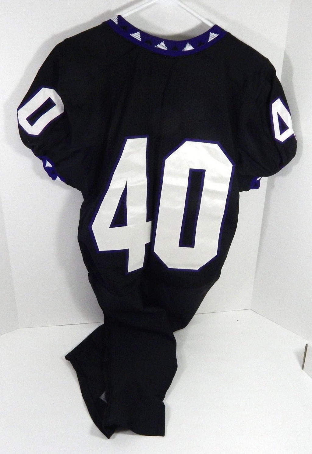 2000s Texas Christian TCU Horned Frogs #40 Game Used Black Jersey NP Rem L D8802 - DP58802