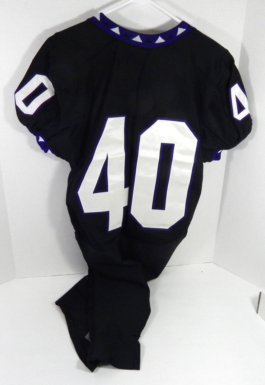 2000s Texas Christian TCU Horned Frogs #40 Game Used Black Jersey NP Rem L D8802 - DP58802