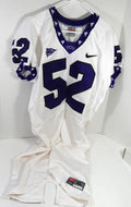 2000s Texas Christian TCU Horned Frogs #52 Game Used White Jersey NP Rem XL 793 - DP58793