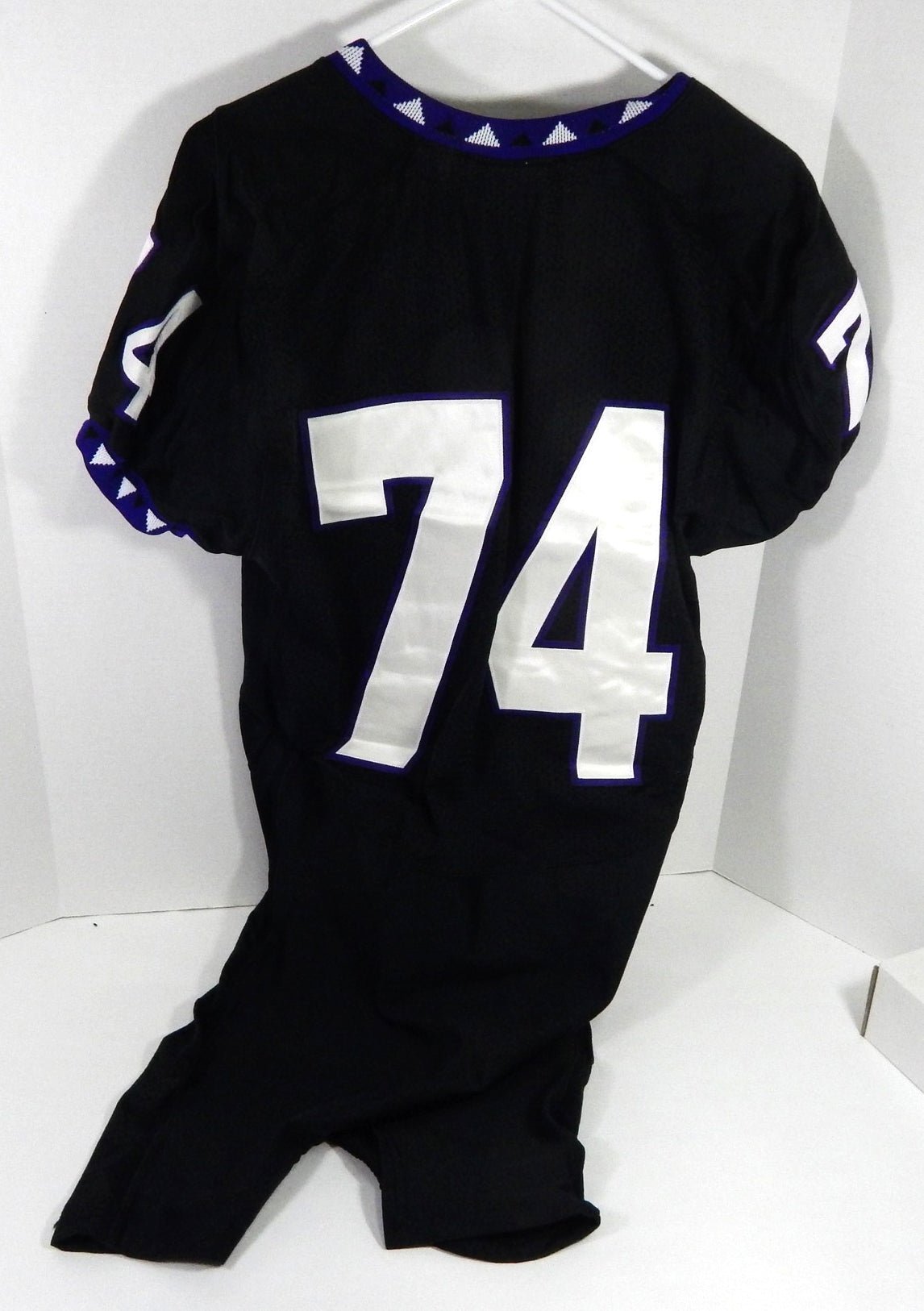 2000s Texas Christian TCU Horned Frogs #74 Game Used Black Jersey NP Rem XXL 799 - DP58799