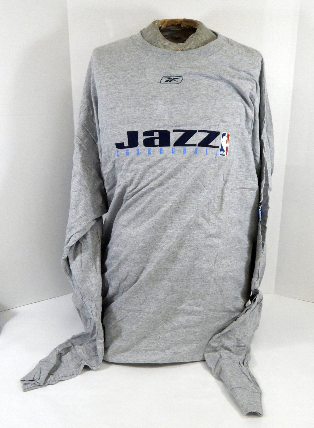 2000s Utah Jazz Team Issued Grey Long Sleeve Training Shirt 3XL DP60465 - DP60465