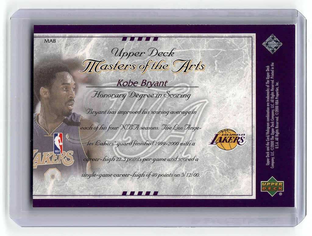 2001-02 Upper Deck Kobe Bryant Masters of the Arts #MA8 Lakers DA074586 - DA074586