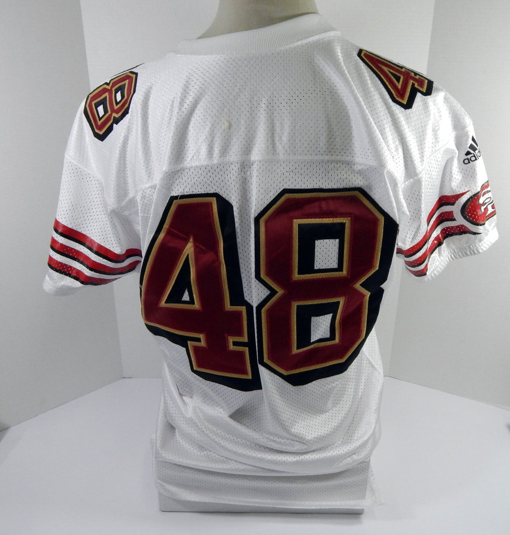 2001 San Francisco 49ers #48 Game Issued White Jersey 44 DP57989 - DP57989