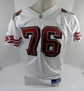 2001 San Francisco 49ers #76 Game Issued White Jersey 48 DP57975 - DP57975