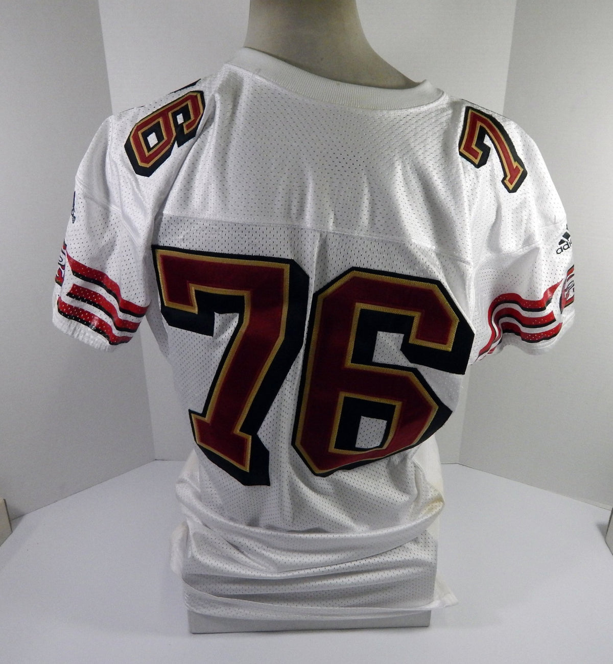 2001 San Francisco 49ers #76 Game Issued White Jersey 48 DP57975 - DP57975