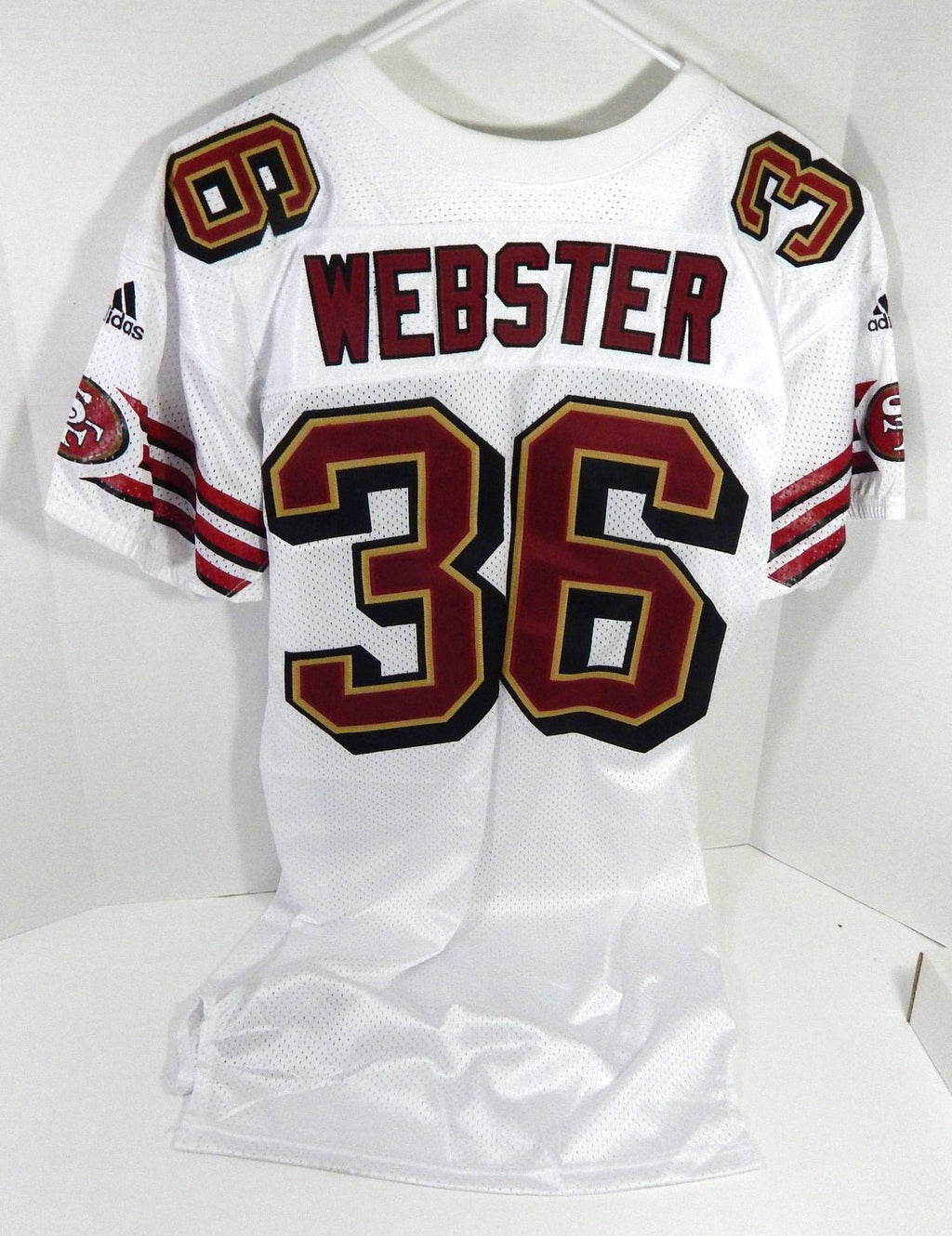 2001 San Francisco 49ers Jason Webster #36 Game Issued White Jersey 42 DP58906 - DP58906