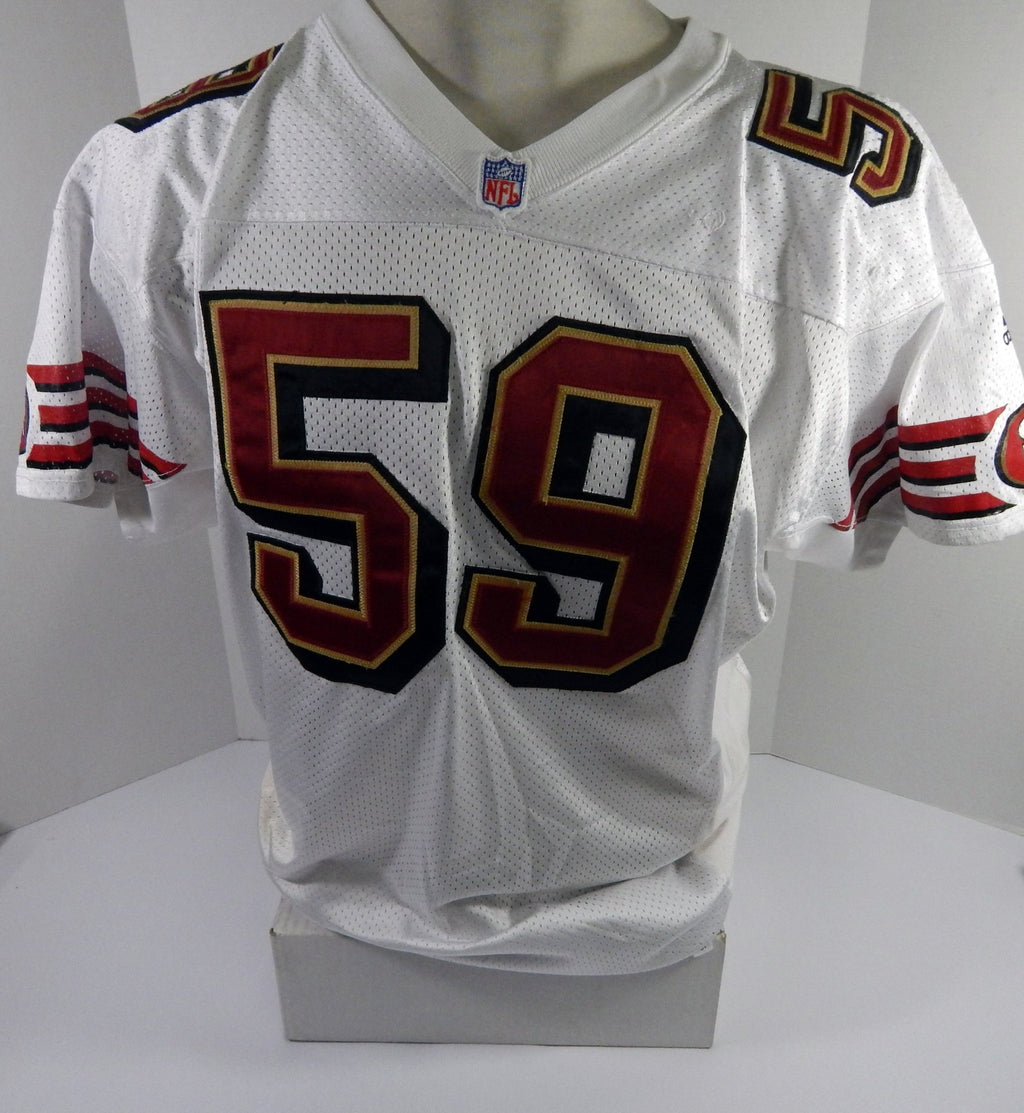 2001 San Francisco 49ers Shane Elam #59 Game Used White Jersey 48 DP57971 - DP57971
